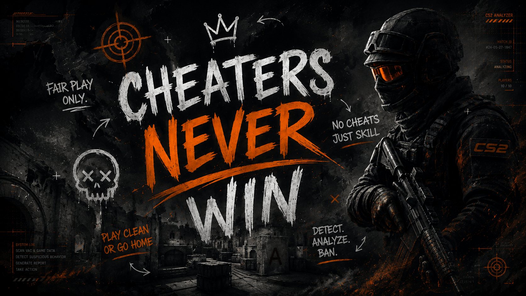 Cheaters never win — fair play only, no cheats just skill